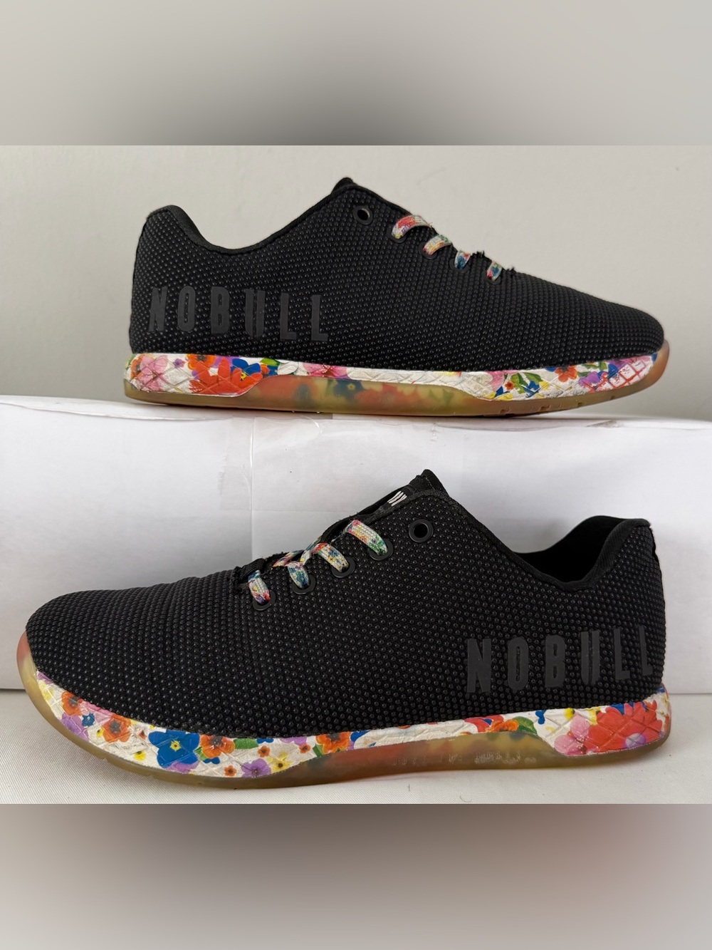 Nobull Superfabric Trainers Shoes Women's Size 9.5 Black Floral Lifting Men’s 8